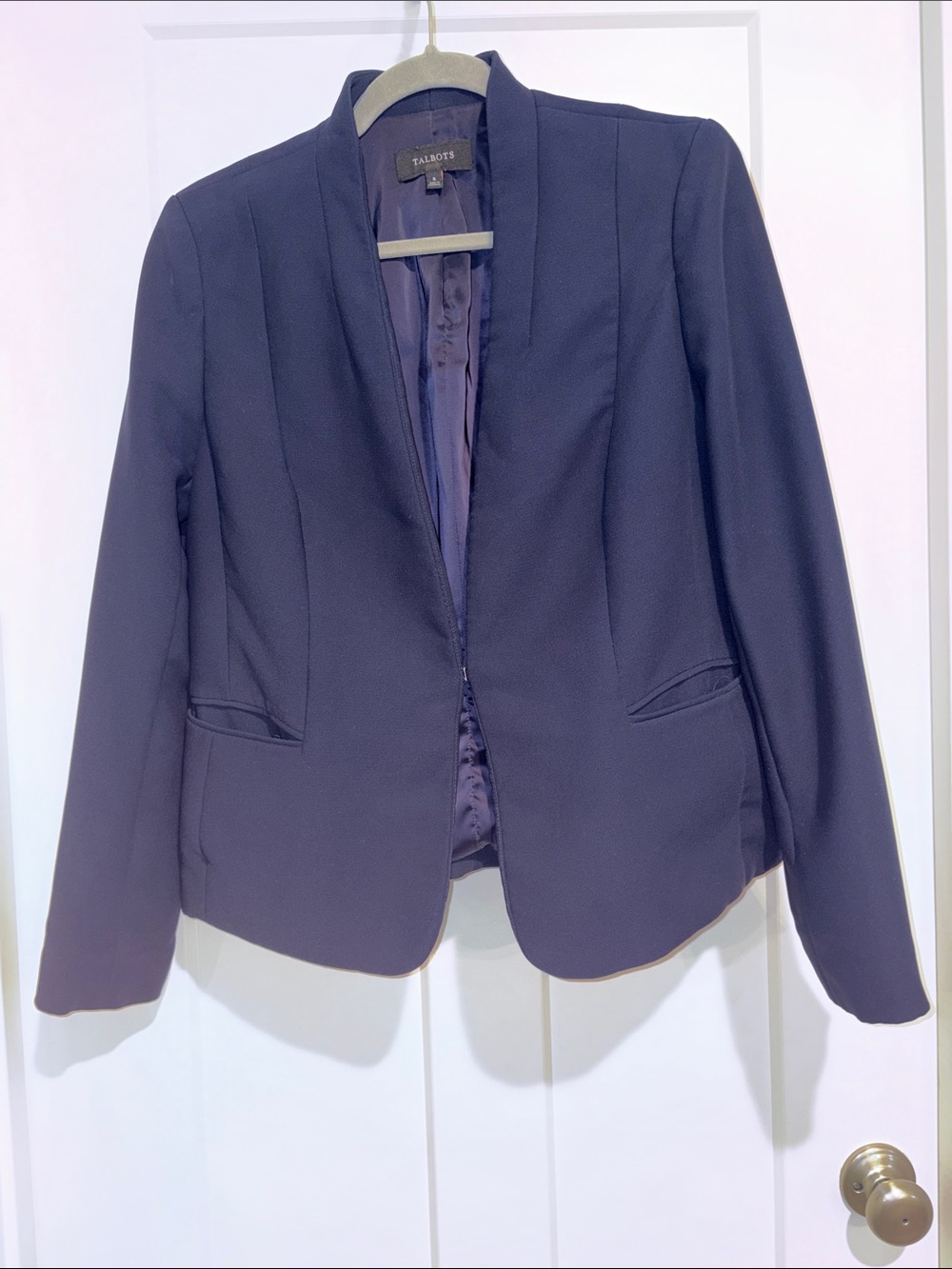 Talbots Navy Open-Front Women's Blazer